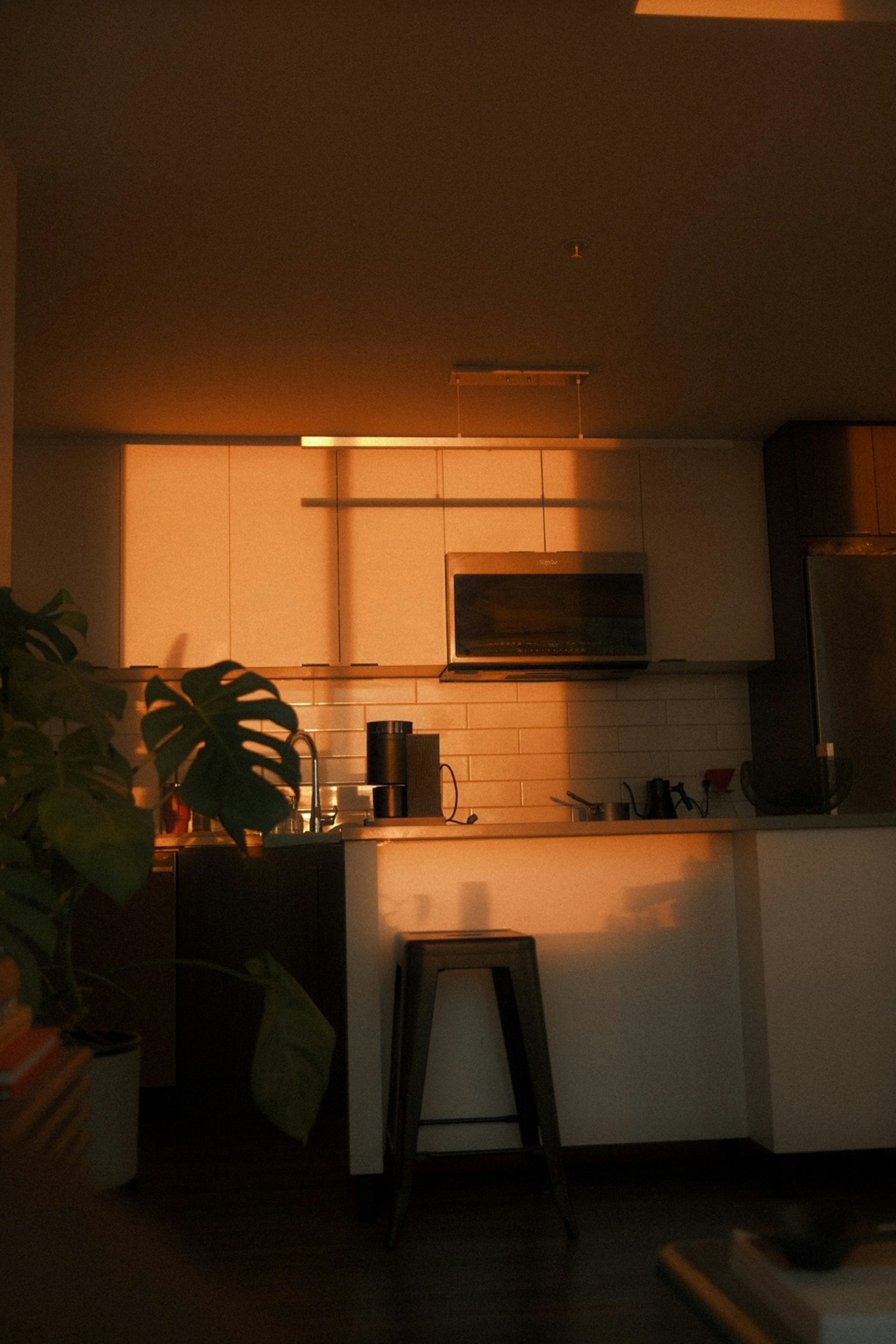 Soft morning light in a clean kitchen